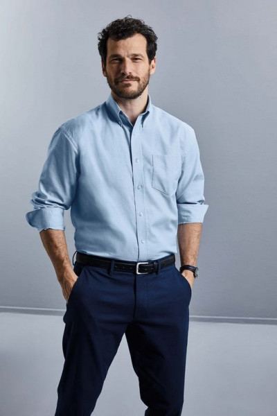 Russell Mens' Long Sleeve Easy Care Oxford Shirt