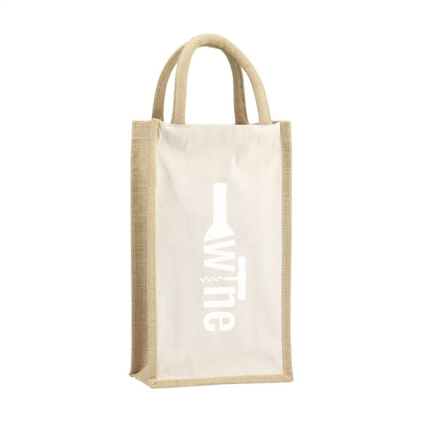 Jute Canvas Double Wine Bag wijntas